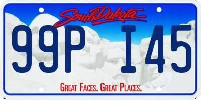 SD license plate 99PI45