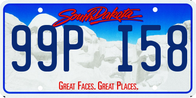 SD license plate 99PI58