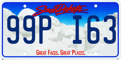 SD license plate 99PI63