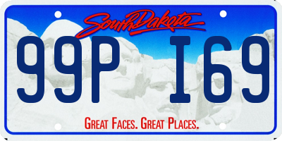 SD license plate 99PI69