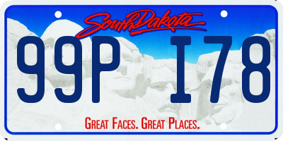SD license plate 99PI78