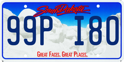 SD license plate 99PI80