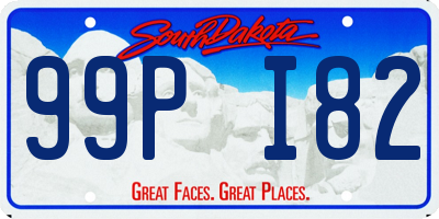 SD license plate 99PI82