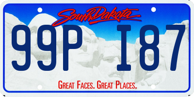 SD license plate 99PI87