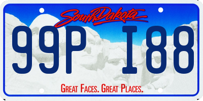 SD license plate 99PI88