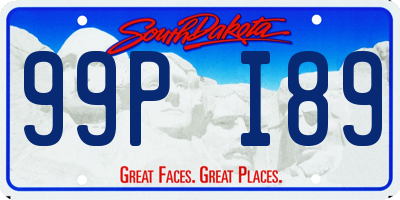 SD license plate 99PI89