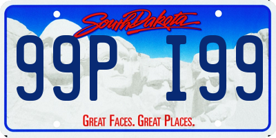 SD license plate 99PI99