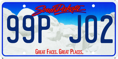 SD license plate 99PJ02