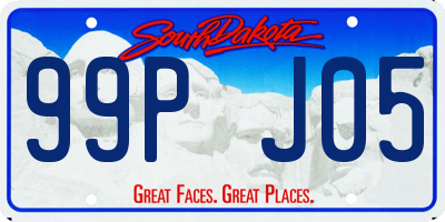 SD license plate 99PJ05