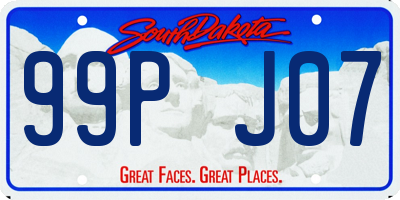 SD license plate 99PJ07