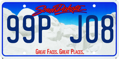 SD license plate 99PJ08