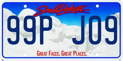 SD license plate 99PJ09