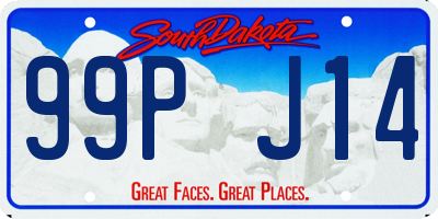 SD license plate 99PJ14