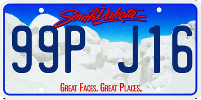 SD license plate 99PJ16