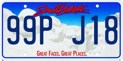 SD license plate 99PJ18