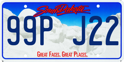 SD license plate 99PJ22