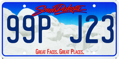 SD license plate 99PJ23