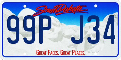 SD license plate 99PJ34