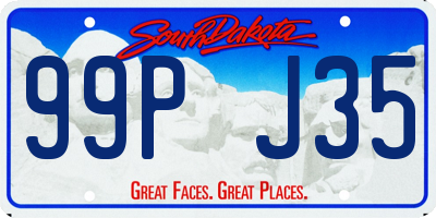 SD license plate 99PJ35