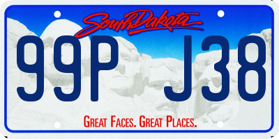 SD license plate 99PJ38