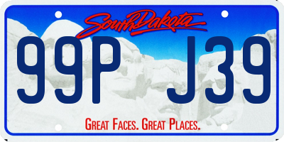 SD license plate 99PJ39