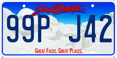 SD license plate 99PJ42