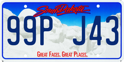 SD license plate 99PJ43