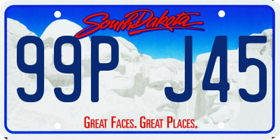 SD license plate 99PJ45
