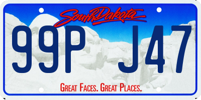 SD license plate 99PJ47