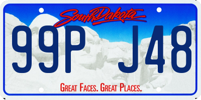 SD license plate 99PJ48