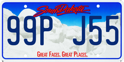 SD license plate 99PJ55