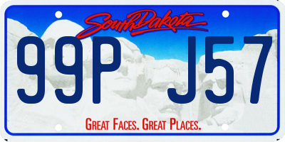 SD license plate 99PJ57