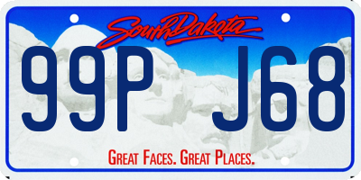 SD license plate 99PJ68