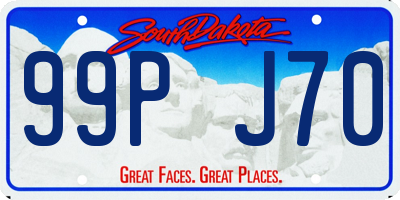 SD license plate 99PJ70