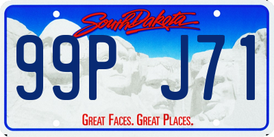 SD license plate 99PJ71