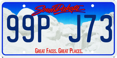 SD license plate 99PJ73