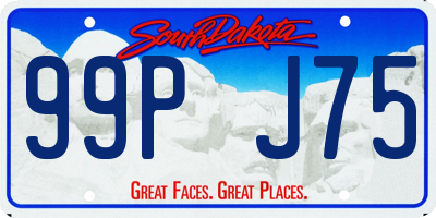 SD license plate 99PJ75