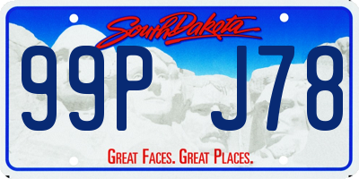 SD license plate 99PJ78