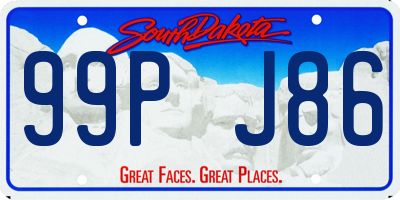 SD license plate 99PJ86