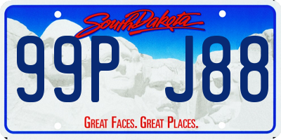 SD license plate 99PJ88