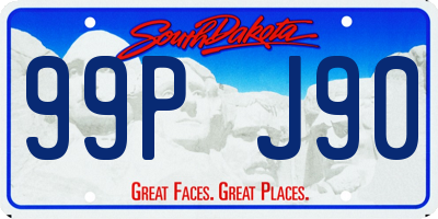 SD license plate 99PJ90