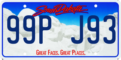 SD license plate 99PJ93