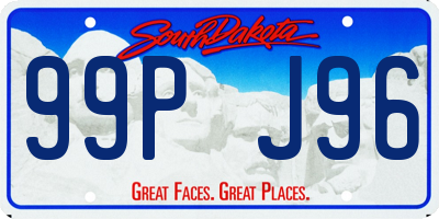 SD license plate 99PJ96