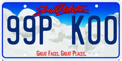 SD license plate 99PK00