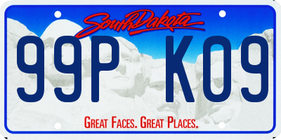 SD license plate 99PK09