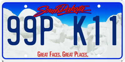 SD license plate 99PK11