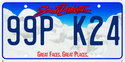 SD license plate 99PK24