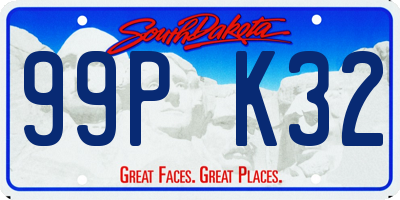 SD license plate 99PK32