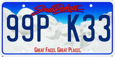 SD license plate 99PK33