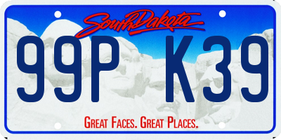 SD license plate 99PK39